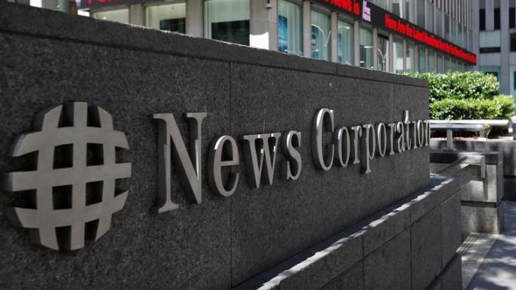 News Corporation sign in New York