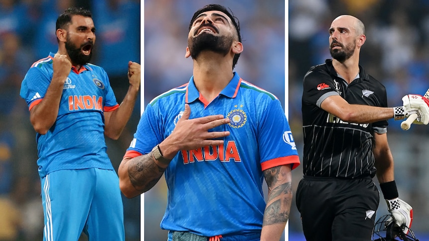 Fünf schnelle Treffer – Virat Kohlis rekordverdächtiger Century verhilft Indien mit einem Sieg gegen Neuseeland zum Finale der Cricket-Weltmeisterschaft