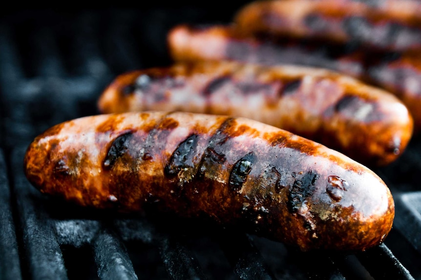 sausages on a bbq