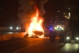 A car in flames