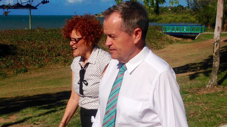 Federal Opposition Leader Bill Shorten stopped off in Townsville on Wednesday.
