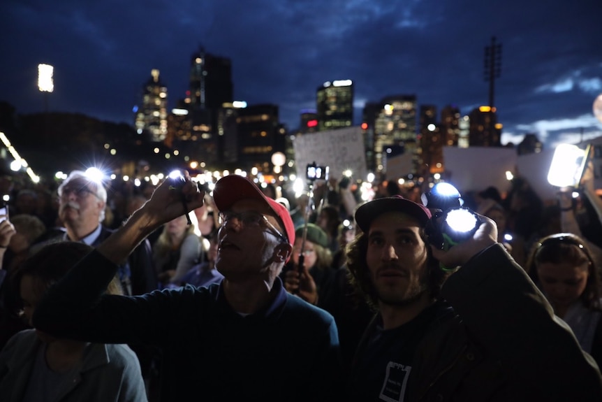 Protesters at Sydney Opera House