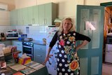 Evelyn Schmidt standing in kitchen of Buchan Neighbourhood House.