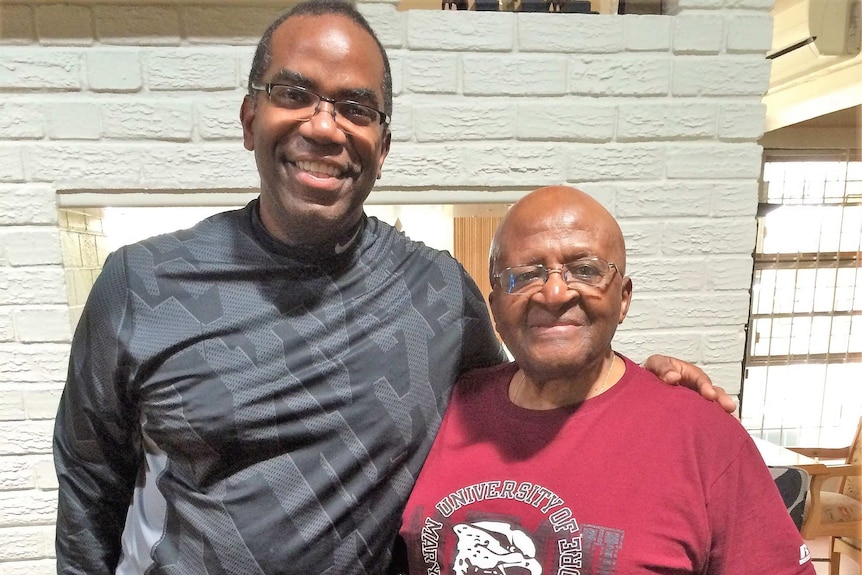 Michael Battle with his teacher, mentor and friend the Archbishop Emeritus Desmond Tutu.