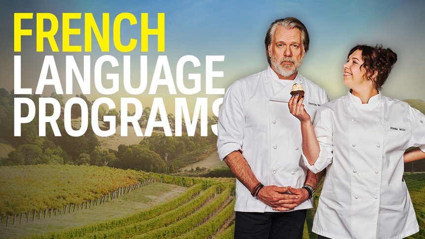 ABC Content Sales French language programs flier image featuring two chefs from program Aftertaste