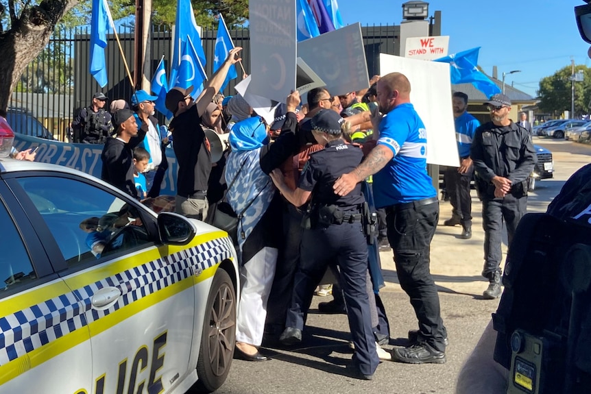 Chinese consulate police clash