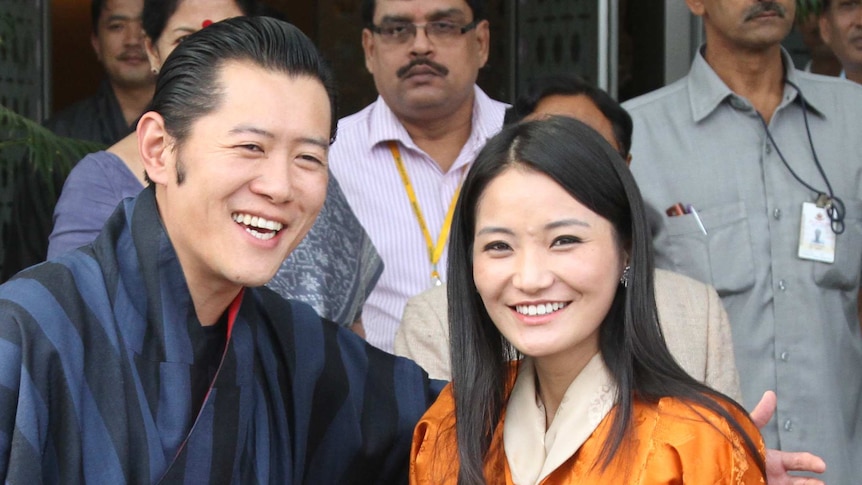 King Jigme Khesar Namgyel Wangchuck, left, and Queen Jetsun Pema.