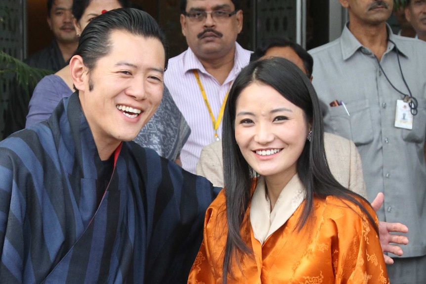 King Jigme Khesar Namgyel Wangchuck, left, and Queen Jetsun Pema.