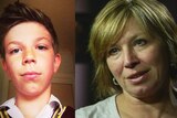 Luke Batty (L), who was murdered by his father Greg Anderson at a public cricket pitch, and his mother Rosie (R)