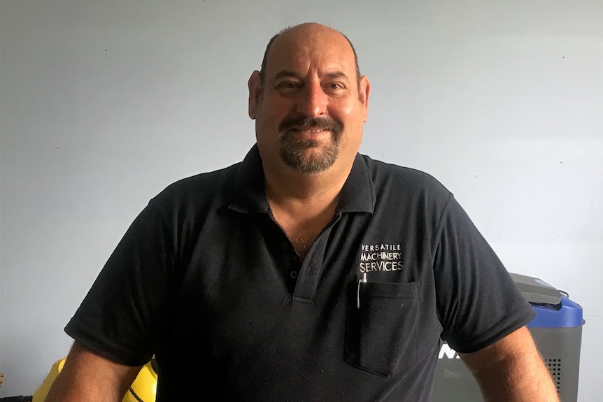 Head and shoulders shot of Livio Versi at his home