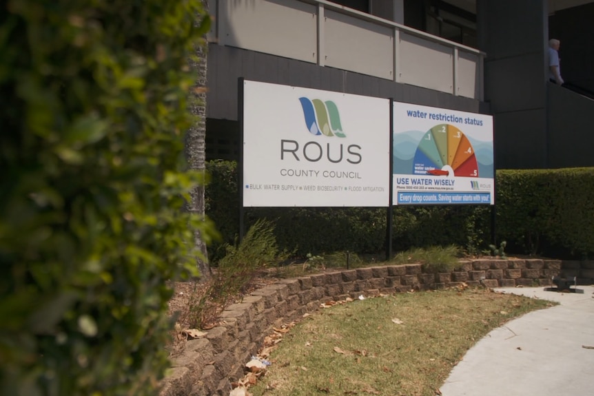 A street sign for the Rous County Council.