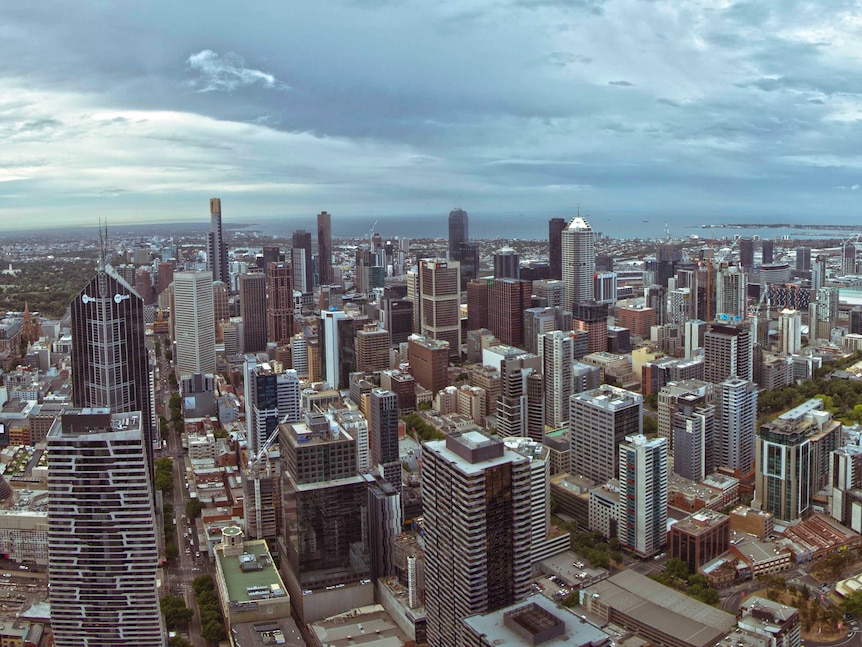 Skyscrapers in Melbourne's CBD.