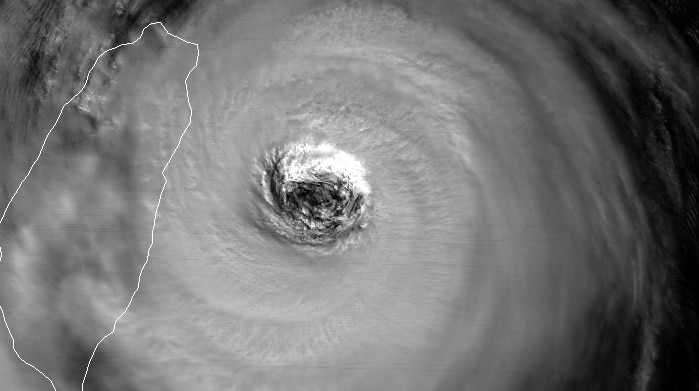 Super Typhoon Dujuan from space