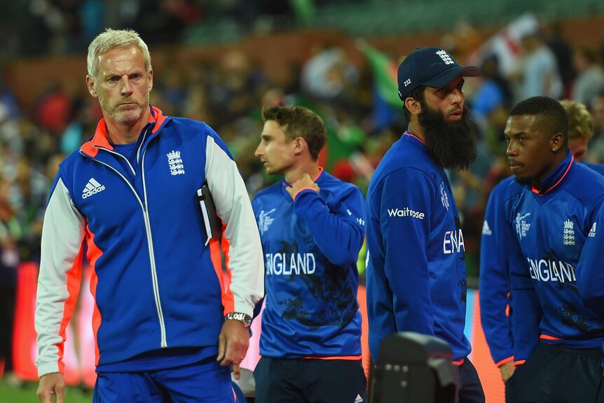 England coach Peter Moores after his team's World Cup loss to Bangladesh