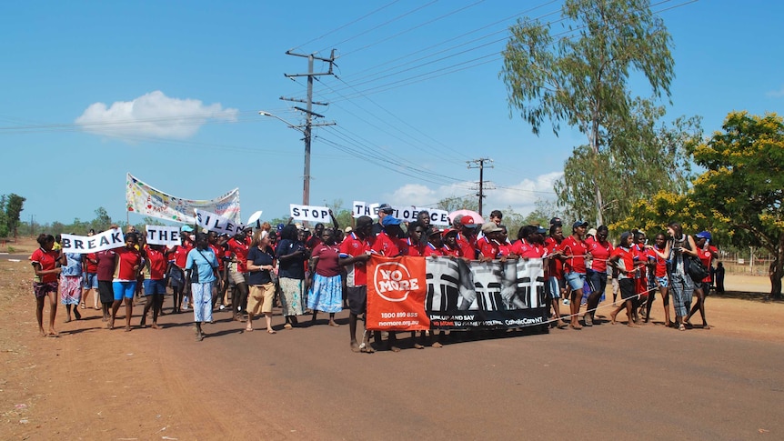 Tiwi Island Wurrumiyanga community rallies against domestic violence