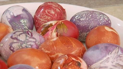 Dyed Easter Eggs in a bowl