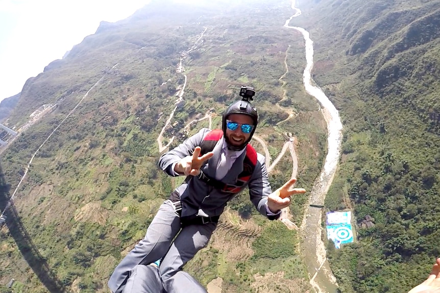 Australian BASE jumper Greg Henderson