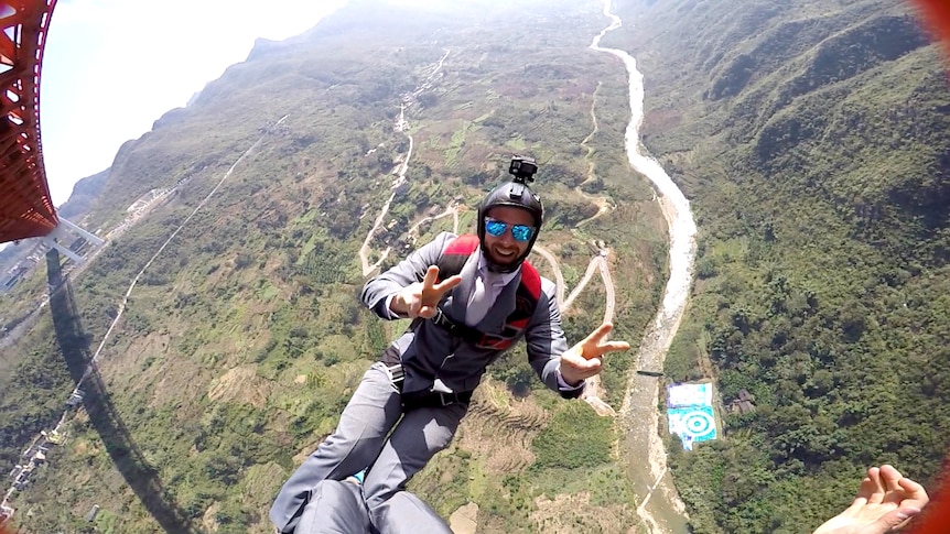 Australian BASE jumper Greg Henderson