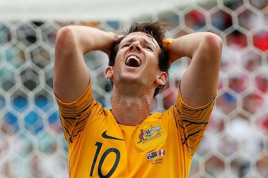 Robbie Kruse during the FIFA World Cup Socceroos vs Peru game