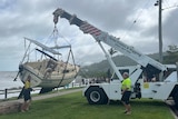 In Cannonvale a boat had to be retrieved via crane.