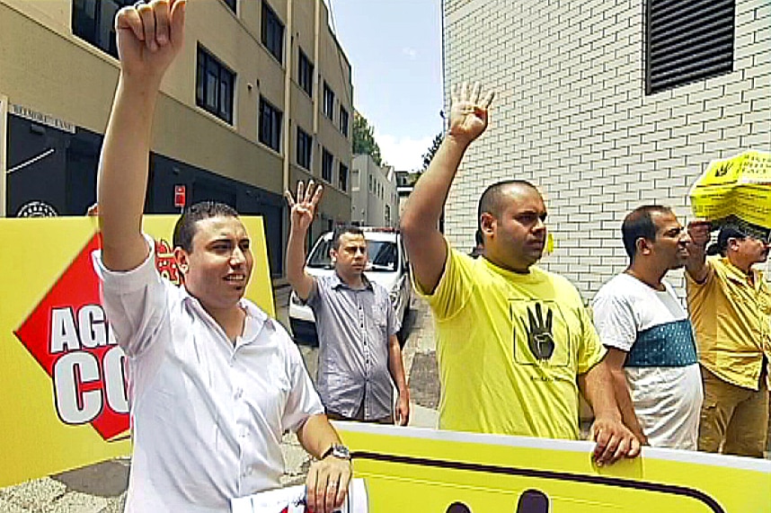 Protest outside consulate