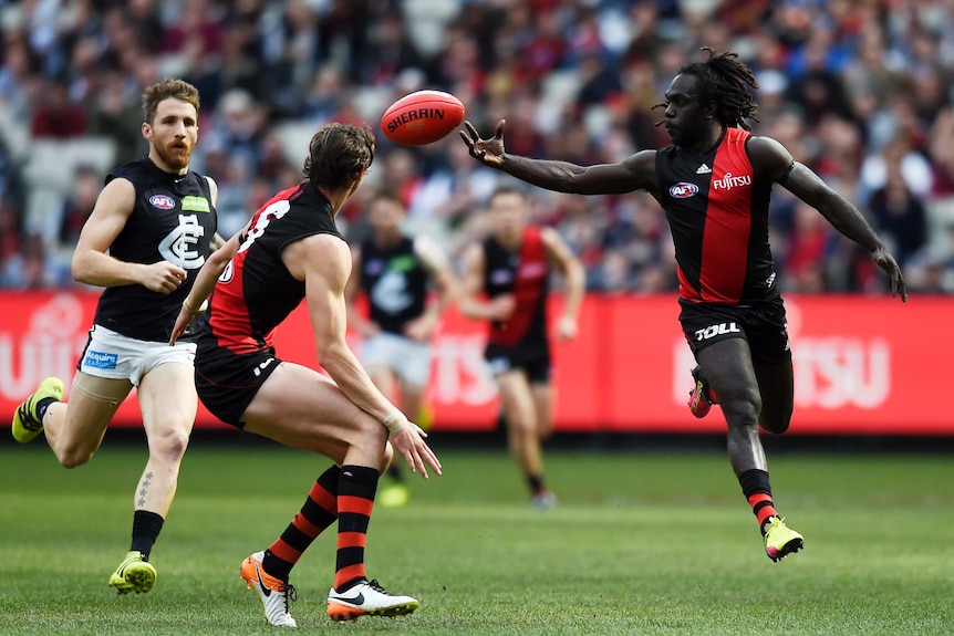 Anthony McDonald-Tipungwuti takes off against Carlton