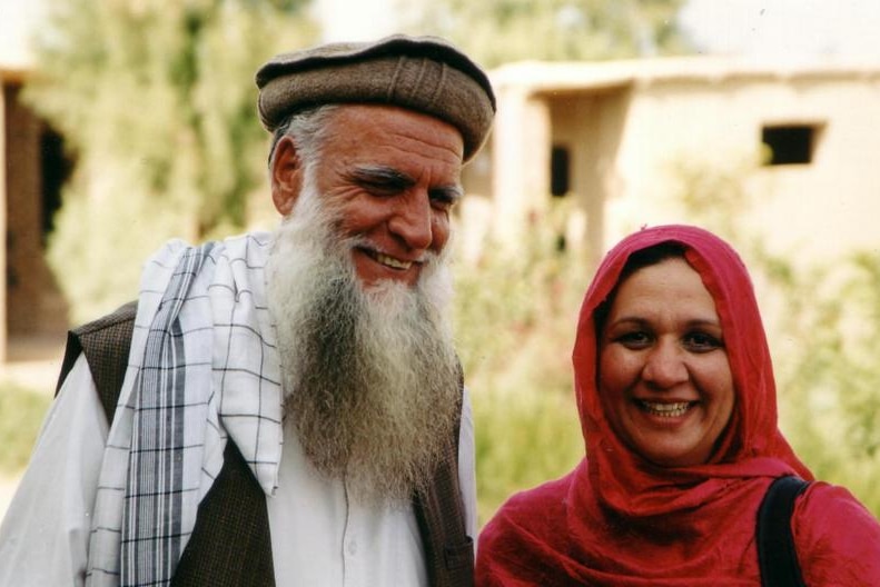 Mahboba Rawi with her beloved uncle Haji Fazal Ahma.