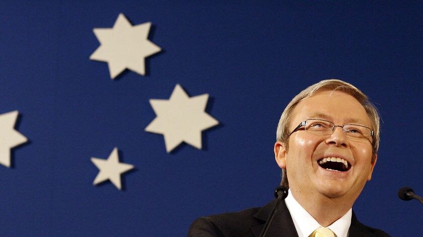 The latest Newspoll shows 70 per cent of voters prefer Kevin Rudd as Prime Minister - making him the most popular PM in 20 years. (File Photo)