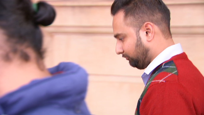Adelaide taxi driver Amanpreet Singh outside court.