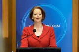Prime Minister Julia Gillard opens the future jobs forum in Canberra on Thursday, October 6, 2011.