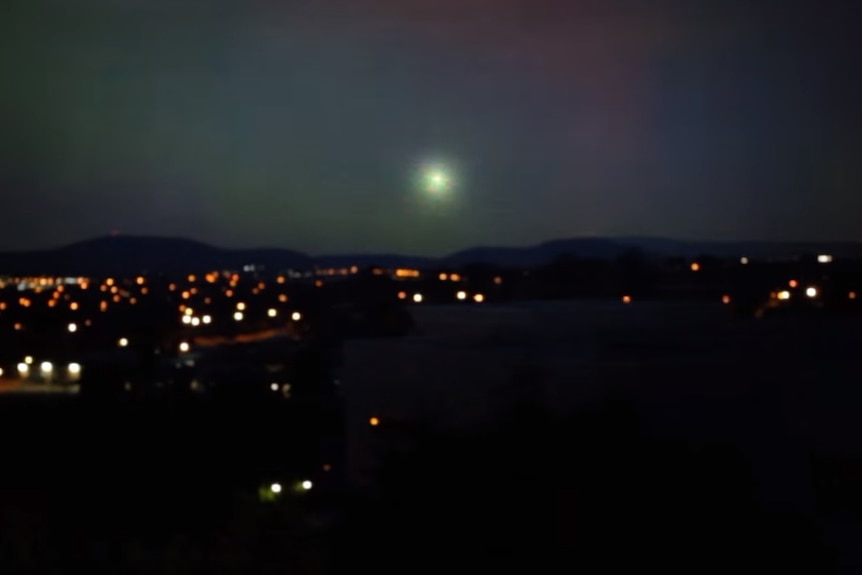 A ball of light above Canberra.