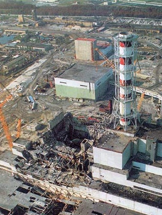 Chernobyl nuclear plant after the accident