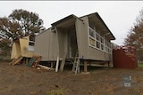 One Kinglake family is living in an old classroom.