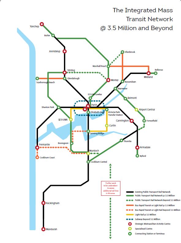 The WA Government's transport plan for Perth.