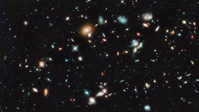 Image of the sky in the region of the Hubble Ultra-Deep field