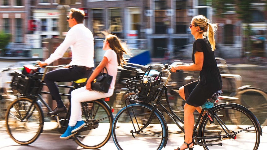 Cycling in Amsterdam