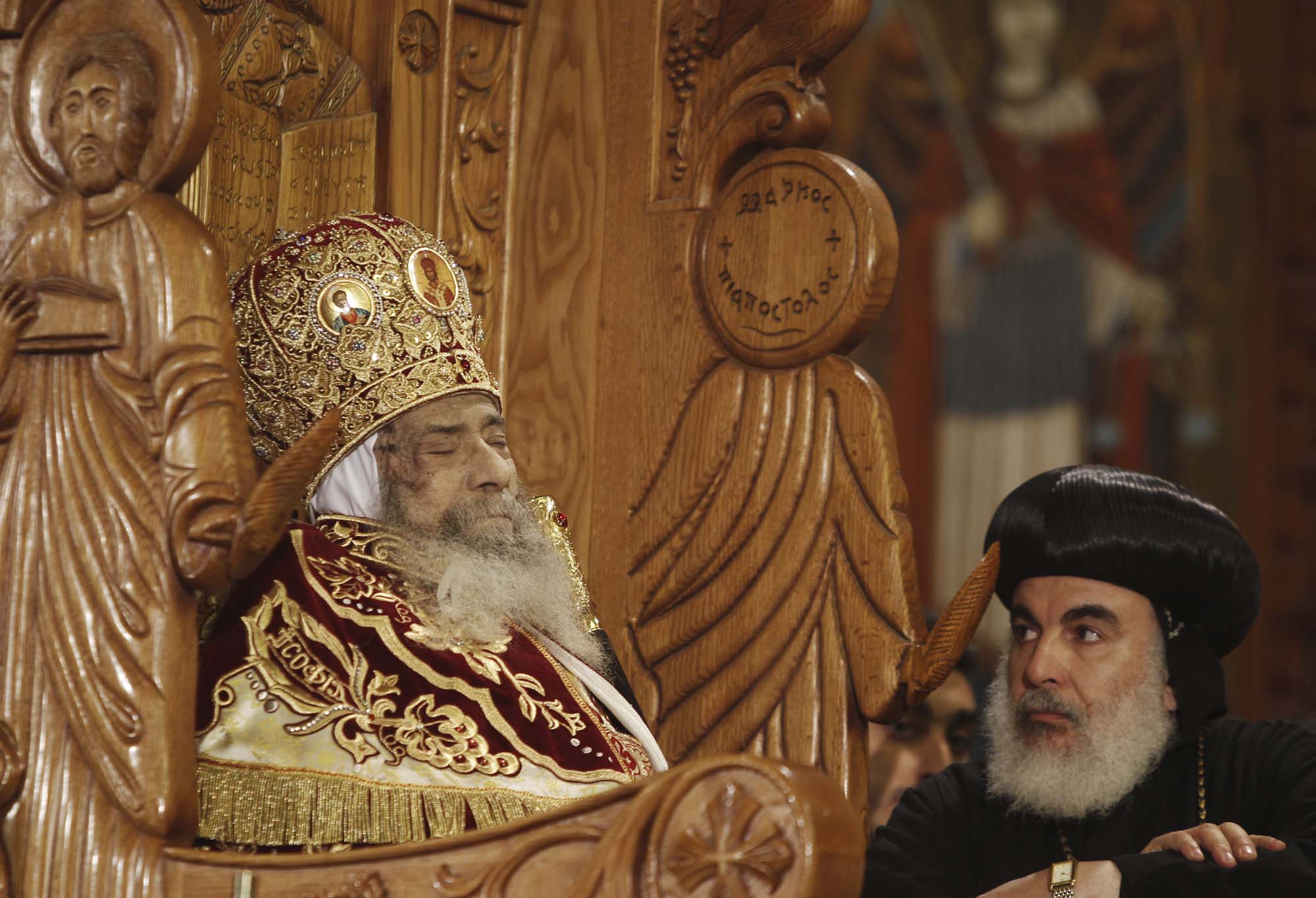 Grieving Egyptians Farewell Coptic Pope Abc News