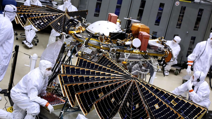 Solar arrays being tested for the Mars Insight lander