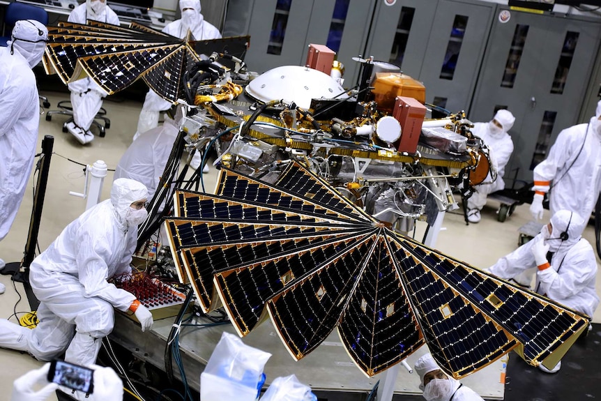 Solar arrays being tested for the Mars Insight lander