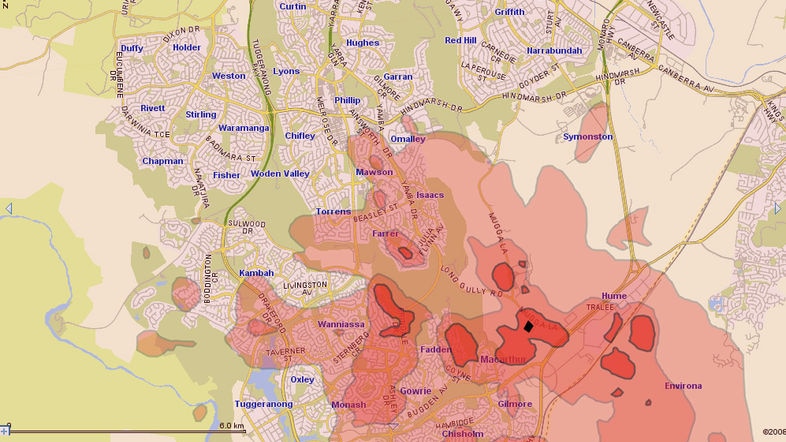 Opponents of the power station have released this map which they say shows the spread of pollution.