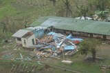 A school destroyed by Cyclone Evan in Tavua, Fiji on December 18, 2012.