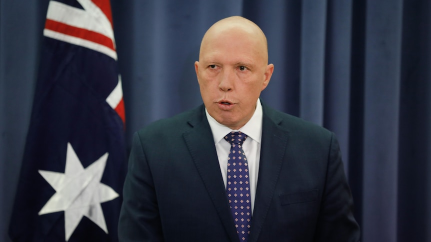 Opposition Leader Peter Dutton after Liberal Party room meeting