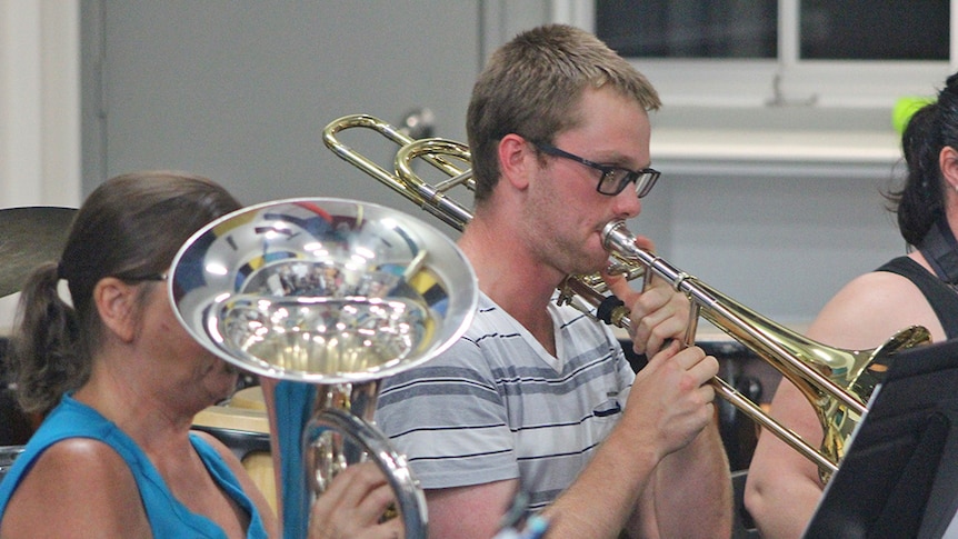 Gold Coast Wind Orchestra trombone player Kent Lowry
