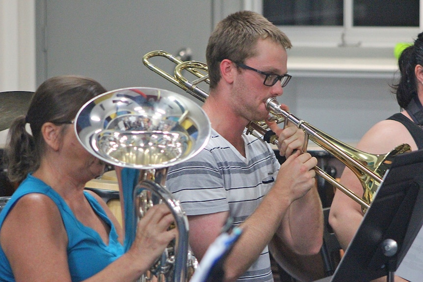 Gold Coast Wind Orchestra trombone player Kent Lowry