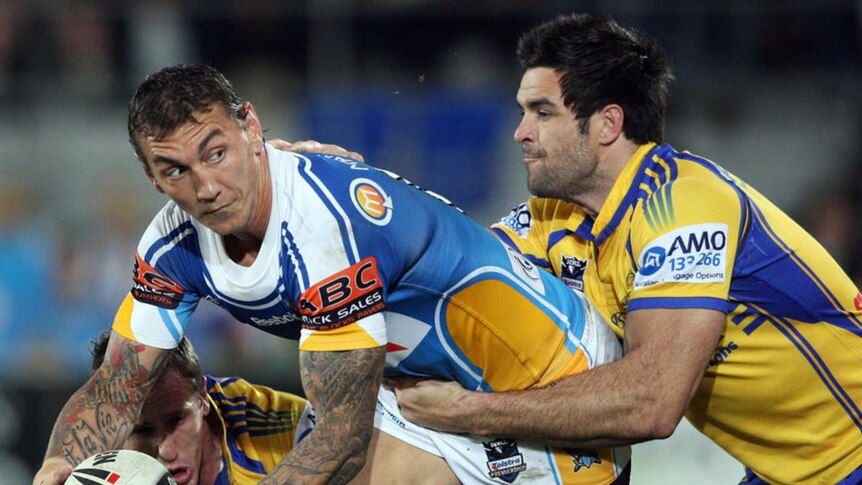 A Mat Rogers offload help set up the Titans' second try on Monday night.