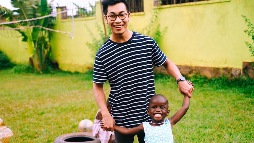 Marcus Wong volunteered in Uganda, which he describes as a life-changing experience.
