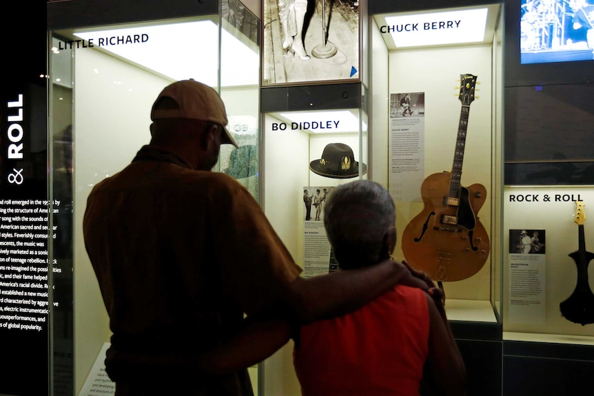 Singer Gloria Jolivet and son of Bo Diddley in the US National Museum of African American History