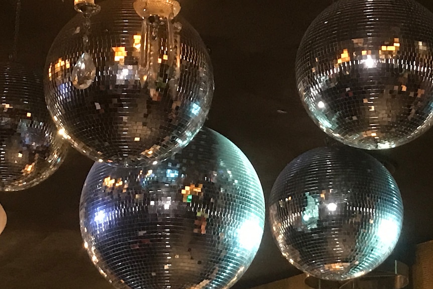 Mirror balls at the Laruche Nightclub at Fortitude Valley in Brisbane's CBD.