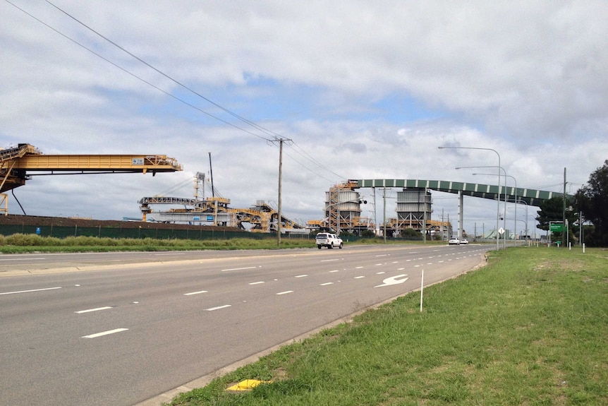 Cranes and silos