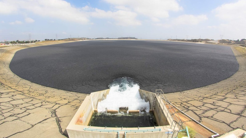 96 million little plastic balls over LAs  largest reservoir
